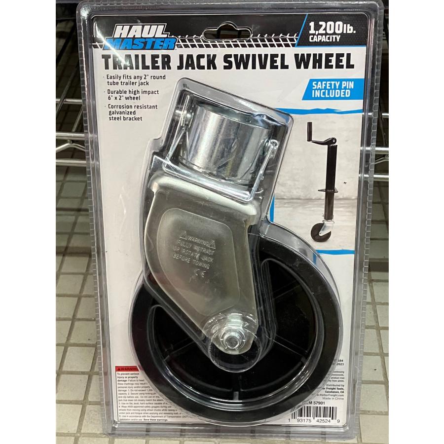 HAULMASTER Trailer Jack Swivel Wheel トレーラージャッキタイヤ 取り外し可能 アメリカ直輸入 在庫あり