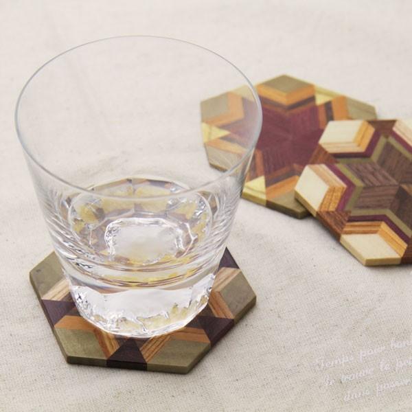 寄木細工 寄木コースター 無垢材 5枚セット 日本製 露木木工所