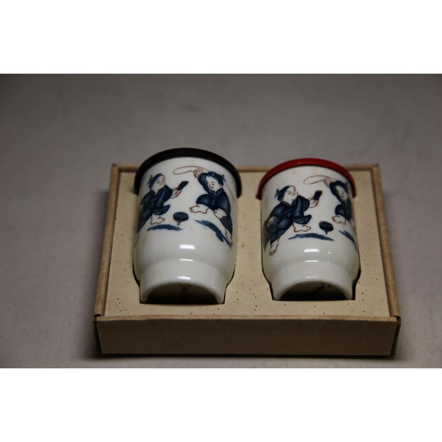 夫婦湯呑み　正月　いまでや酒店 ★0022 A-4 | 