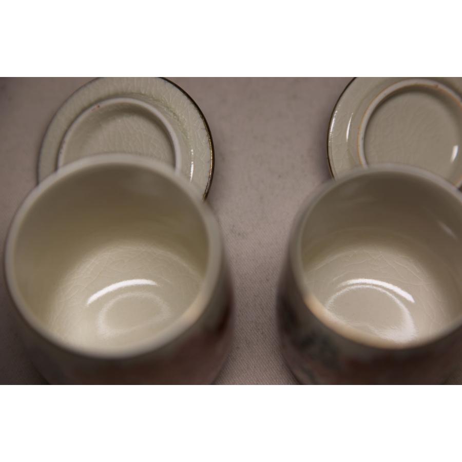 九谷焼 夫婦湯呑み 蓋つき  未使用 ★0023 O-2 |  | 02