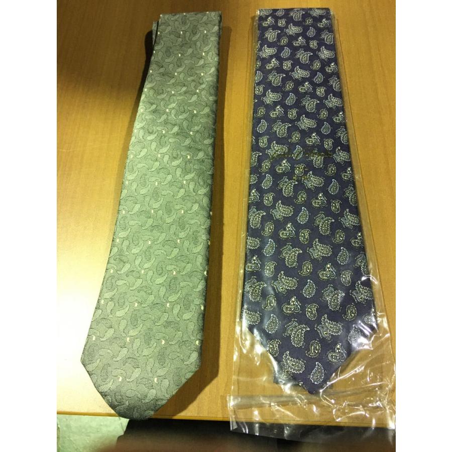 ネクタイ 2本まとめ売り 日本製 イタリア製 クラバット ペイズリー柄 未使用 ★0043 A-3 | 