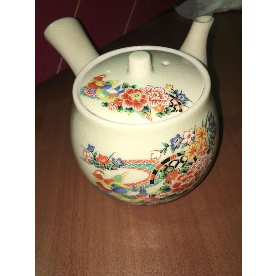 九谷焼 急須 湯呑み 5客 セット 陶器 白 花柄 茶器 未使用 ★0055 B-2 |  | 01