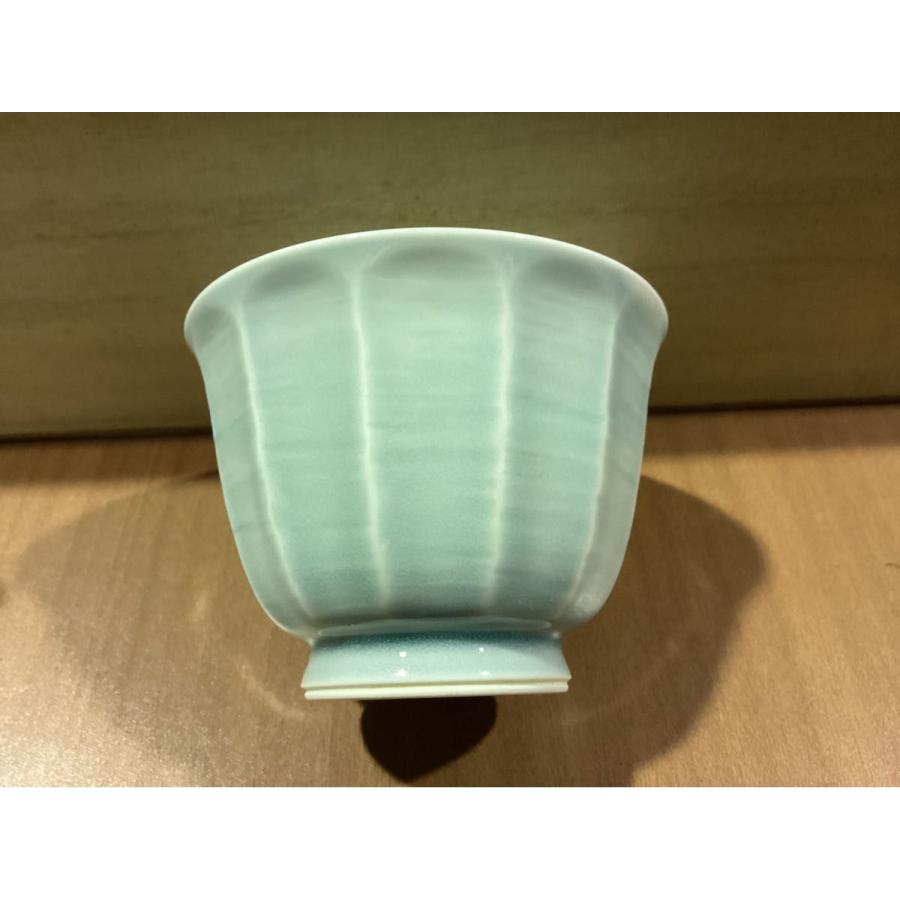 煎茶揃 一誠 湯呑み 5客 薄緑 茶器 未使用 ★0056 B-2 |  | 02