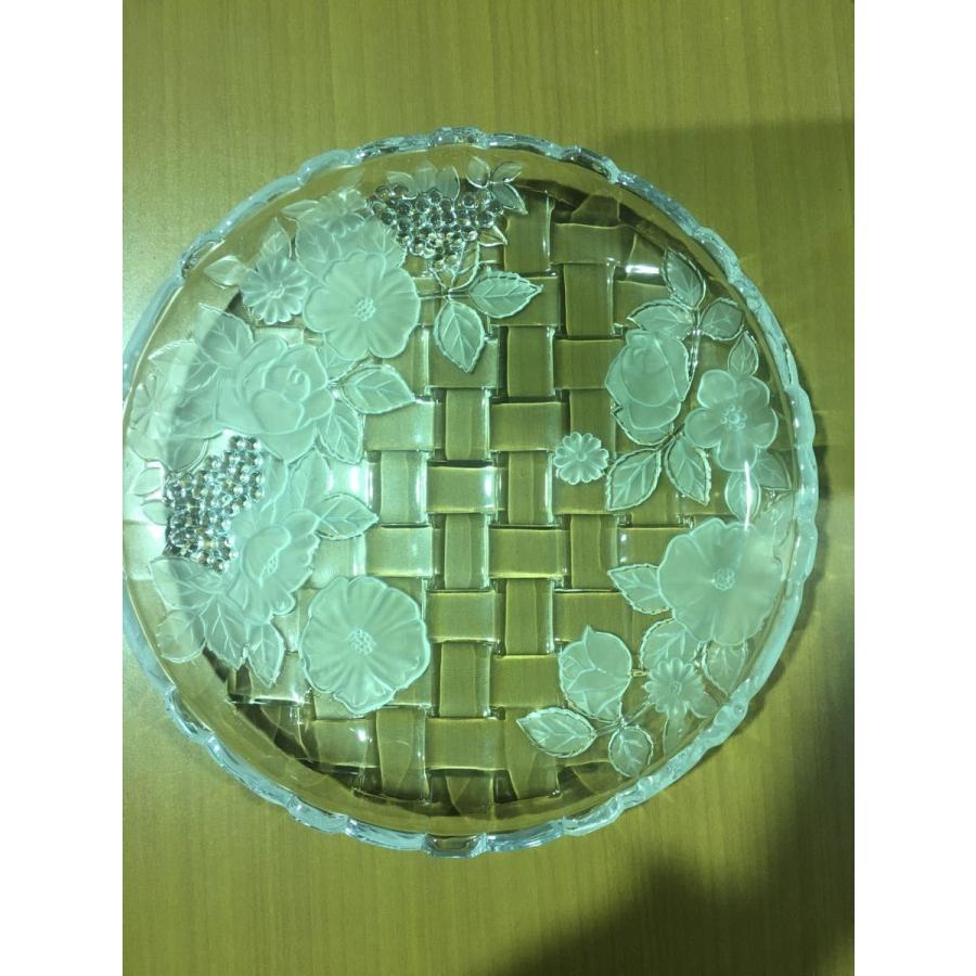 SOGA ガラス製　マスカット柄　大皿　フルーツ皿　お菓子皿　刺身皿　未使用 ★0232 A-1 |  | 03