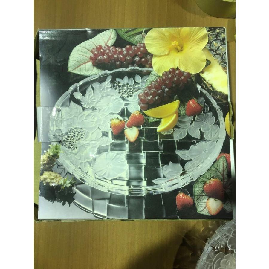 SOGA ガラス製　マスカット柄　大皿　フルーツ皿　お菓子皿　刺身皿　未使用 ★0232 A-1 |  | 04