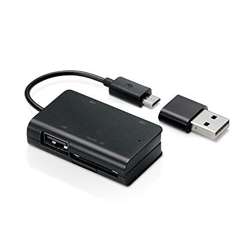 エレコム 新作 カードリーダー USB2.0 激安先着 microUSBコネクタ搭載 変換コネクタ付 パソコン スマホ タブレット対応 ケーブル一体タイプ