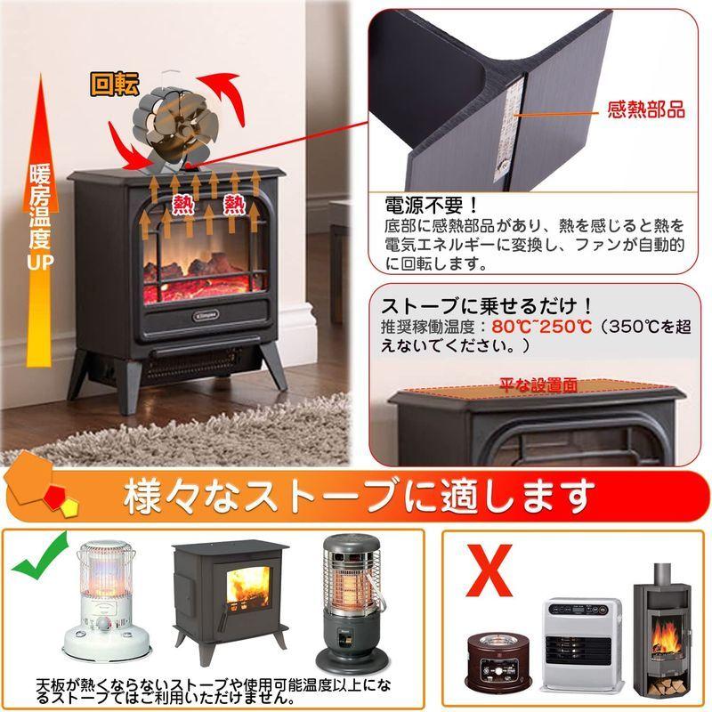 最新ミニサイズ版ストーブファン 超小型 5枚羽 エコストーブファン 薪ストーブ 石油ストーブ ガスストーブ ぺレットストーブ対応 暖炉用 その他ストーブ Myleet Com