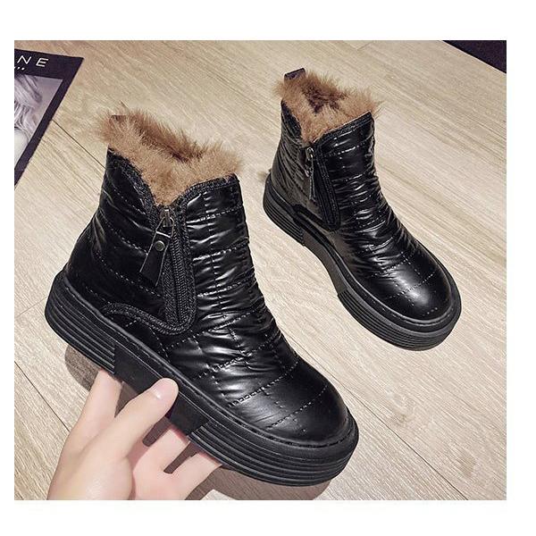 送料無料 ブーツ 防寒 スノーブーツ あったかブーツ レディース 保温 防寒対策 スキー ファスナー 歩きやすい 裏起毛 滑らない 無地 撥水 大注目
