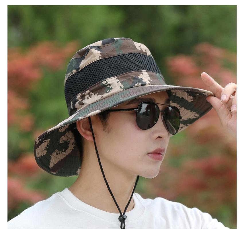 バケットハット 帽子 メンズ サファリハットアドベンチャーハット UVカット 釣り 通気 メッシュ 日よけ 紫外線対策 キャンプ 迷彩柄 送料無料  帽子