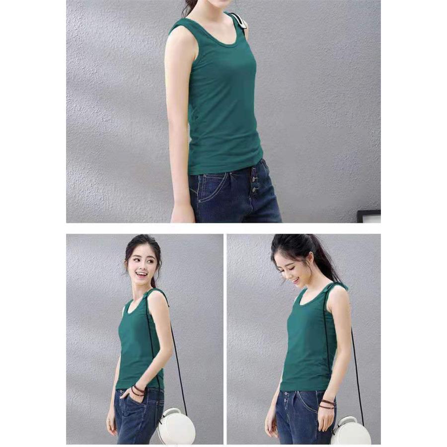 タンクトップ レディース インナーTシャツ ノースリーブ 2点購入