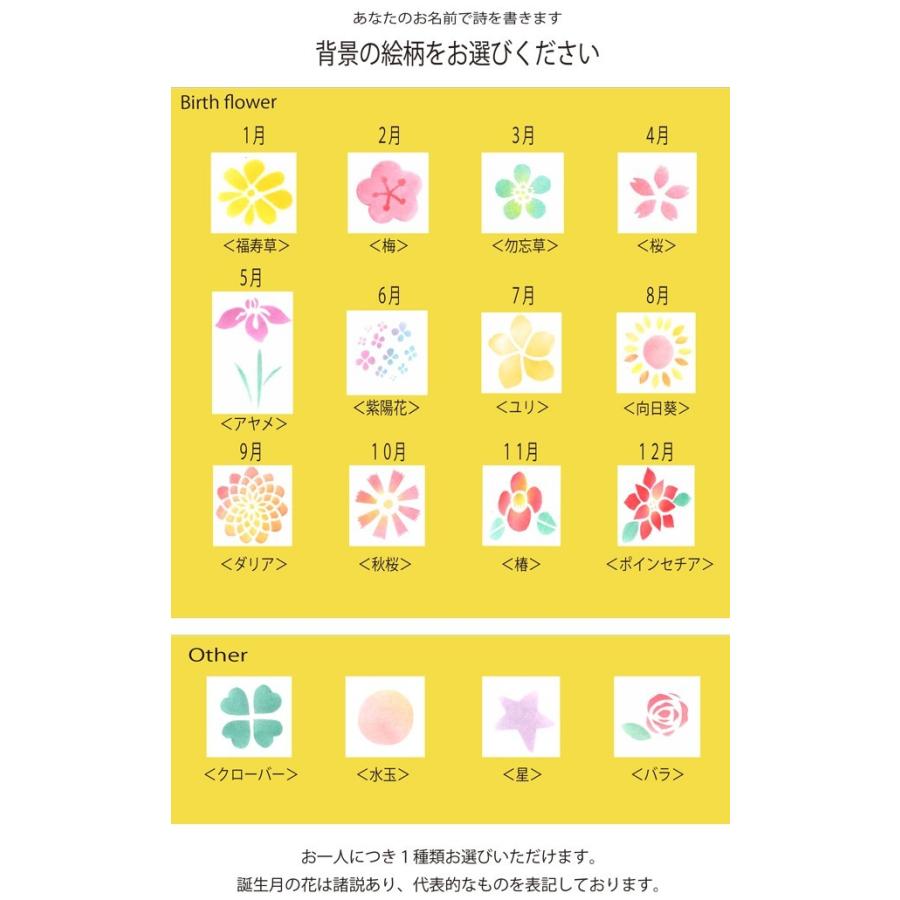 名前詩 名前ポエム fujico お名前詩 Sサイズ 1人タイプ ネーム