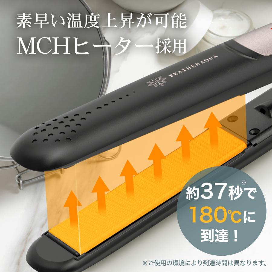 ストレートアイロン ヘアアイロン マイナスイオン 24mm幅 ナノ