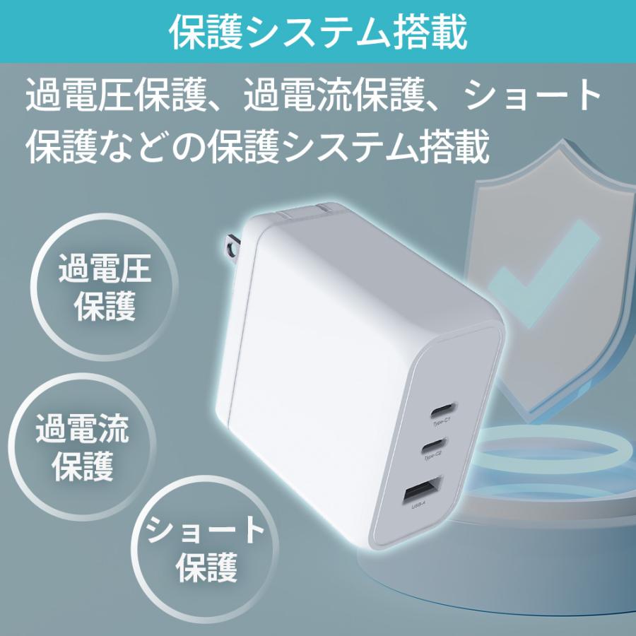 急速充電器  PD 100W Gan 窒化ガリウム iPhone15 アダプター 充電器 小型 3ポート スマートフォン ACアダプター USB-A USB-C 送料無料 FFF-ACC100CCA |  | 10