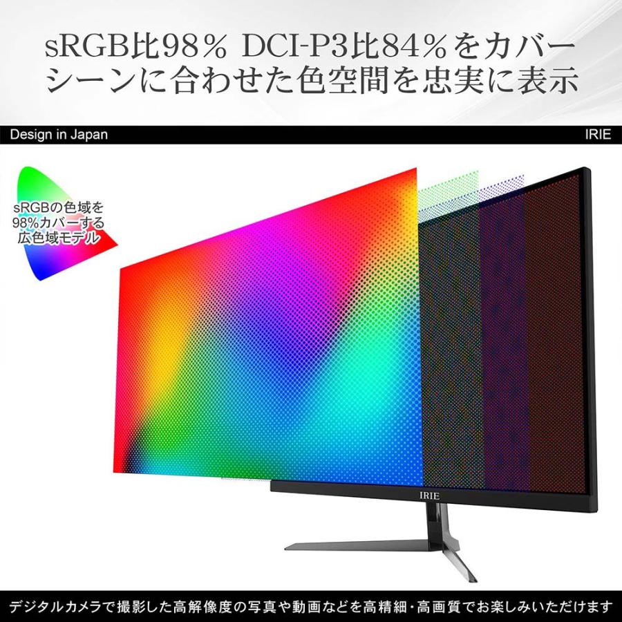 IRIE モニター 32インチ フレームレス HDR ディスプレイ 中古 WQHD