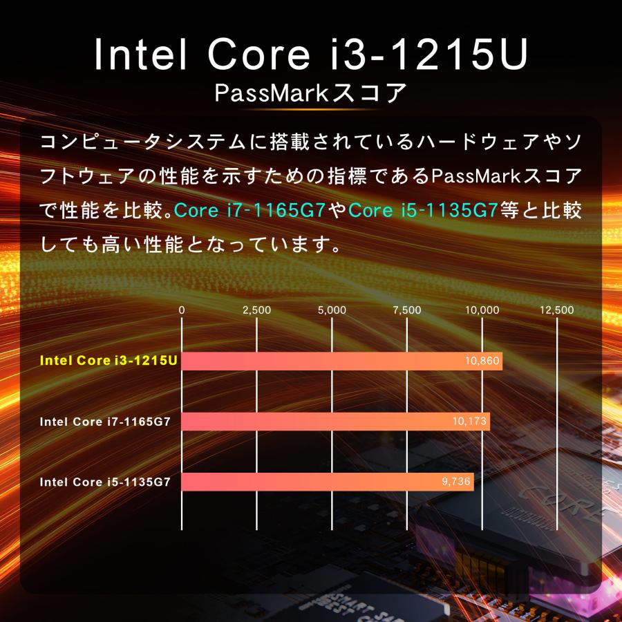 FFF ノートパソコン 14.1インチ 2.2K 2240×1400 IPSディスプレイ i3 16GBメモリ 256GB SSD Windows11 pro IRIE アイリー FFF-PC14B1BK-RSL | IRIE | 03