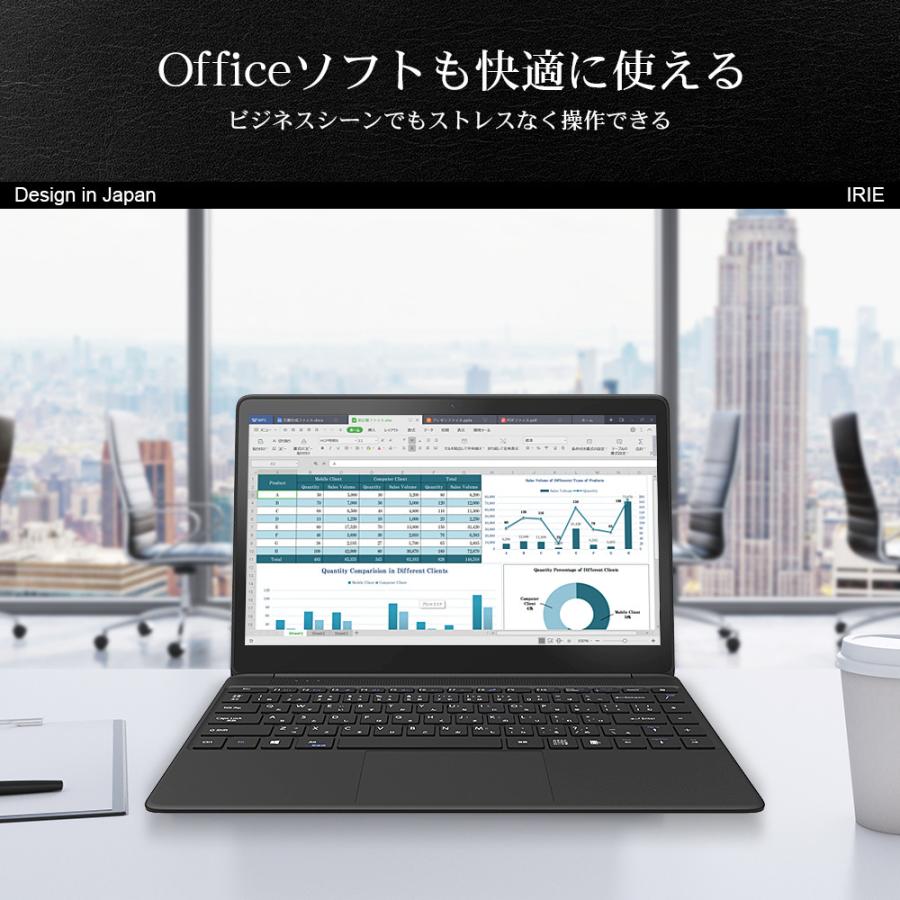 IRIE ノートパソコン 新品 office搭載 SSD 512GB Core i7 メモリ 16GB