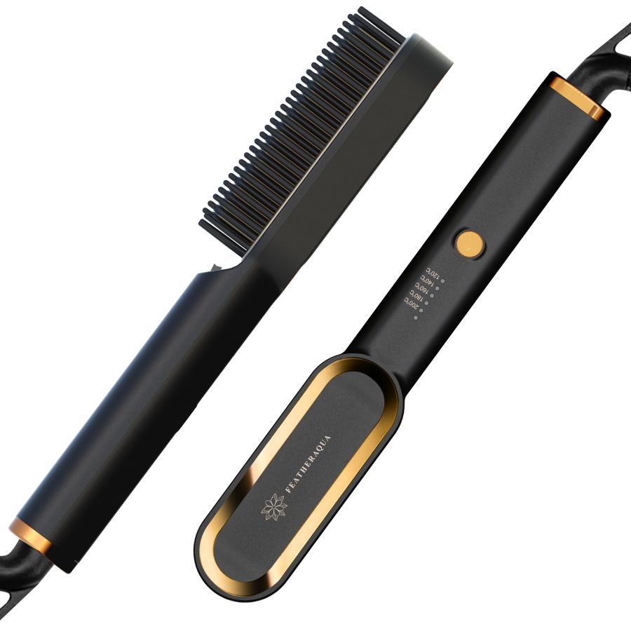 ヘアアイロン ヘアブラシ ストレート ヒートブラシ ヒートブラシ ミニブラシ ストレート ヘアアイロン 軽量264g 45