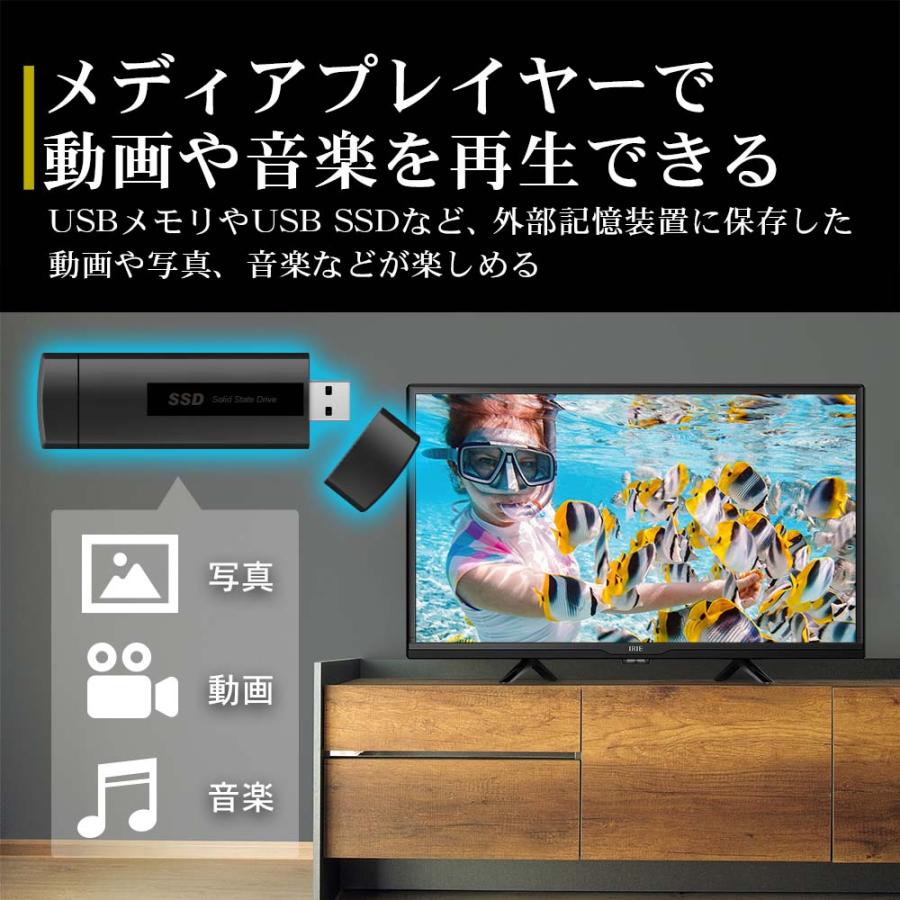 液晶 テレビ 24型 24インチ 安い Googleテレビ グーグルテレビ GoogleTV 新品 Wチューナー 録画機能付き HD 外付けHDD対応 24V型 IRIE 壁掛け FFF-TV24WG-RSL｜marshal｜11