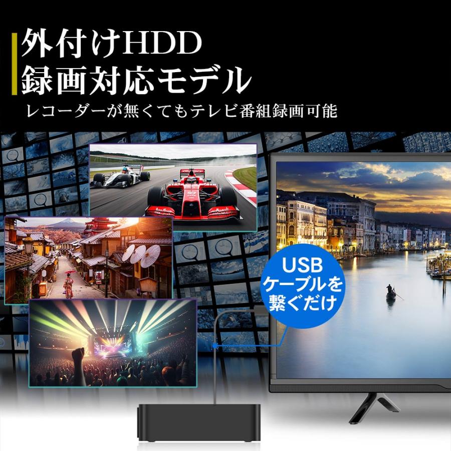 液晶 テレビ 24型 24インチ 安い Googleテレビ グーグルテレビ GoogleTV 新品 Wチューナー 録画機能付き HD 外付けHDD対応 24V型 IRIE 壁掛け FFF-TV24WG-RSL｜marshal｜10