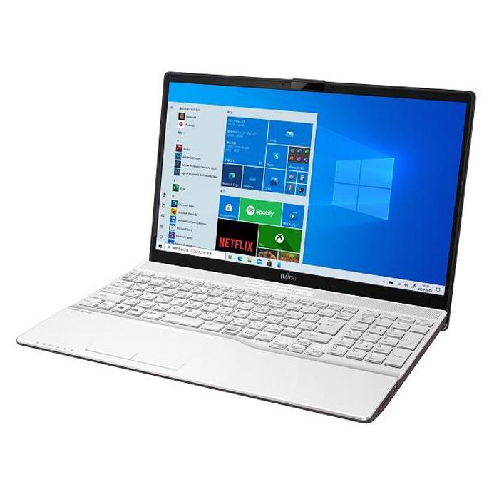 富士通 ノートパソコン Office搭載 新品 同様 Win10 DVD-RW 15.6