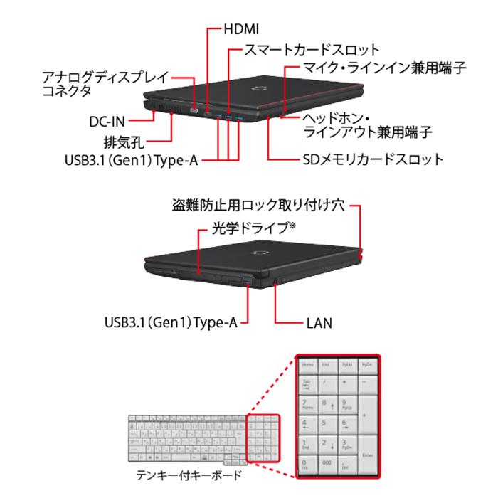 富士通 ノートパソコン office付き 新品 同様 FMV LIFEBOOK A749