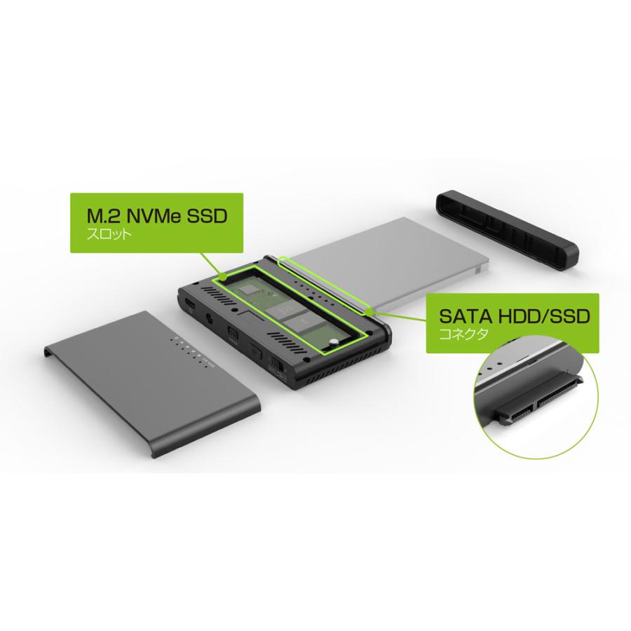 MARSHAL（PC） クローン HDD スタンド SATA M.2 NVMe 3.5インチ