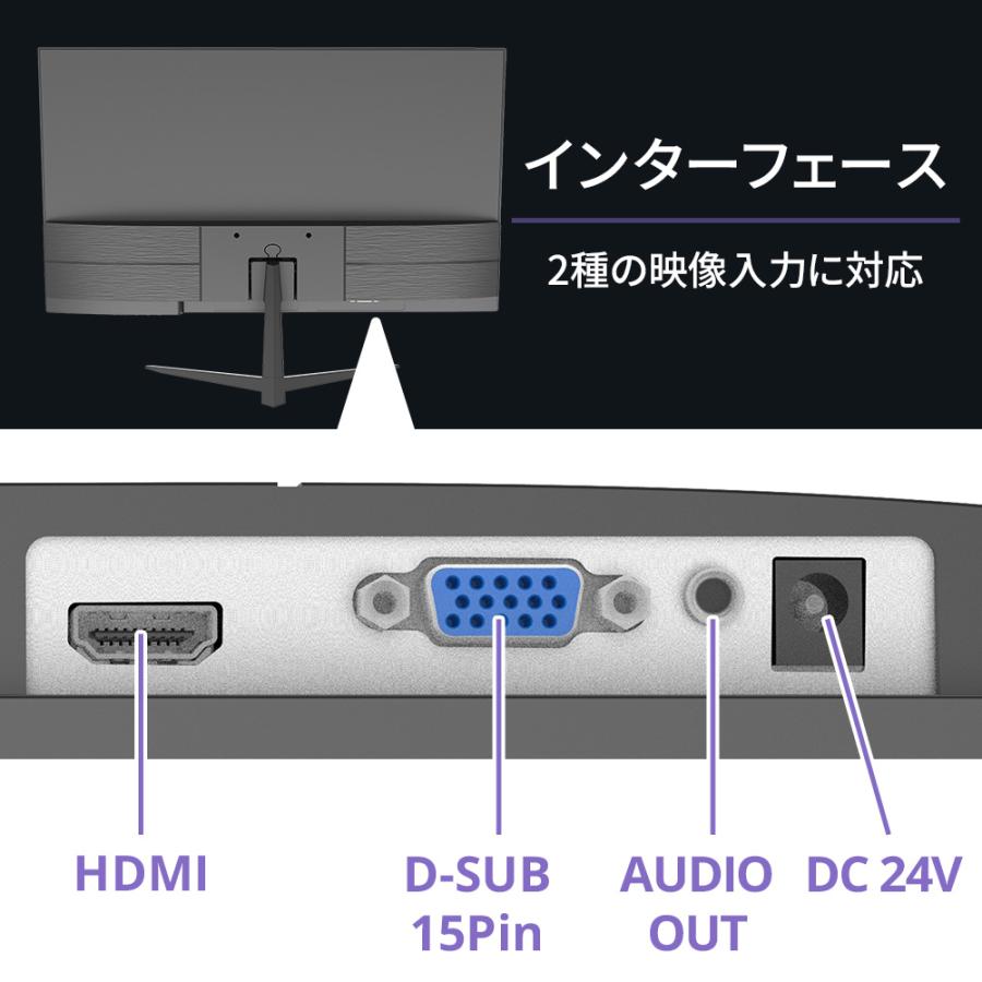 モニター 21.5インチ フルHD スリムベゼル ディスプレイ ノングレア ブルーライト軽減 HDMI ケーブル同梱 VA 1920x1080 PCモニタ MAL-LD22V1｜marshal｜13