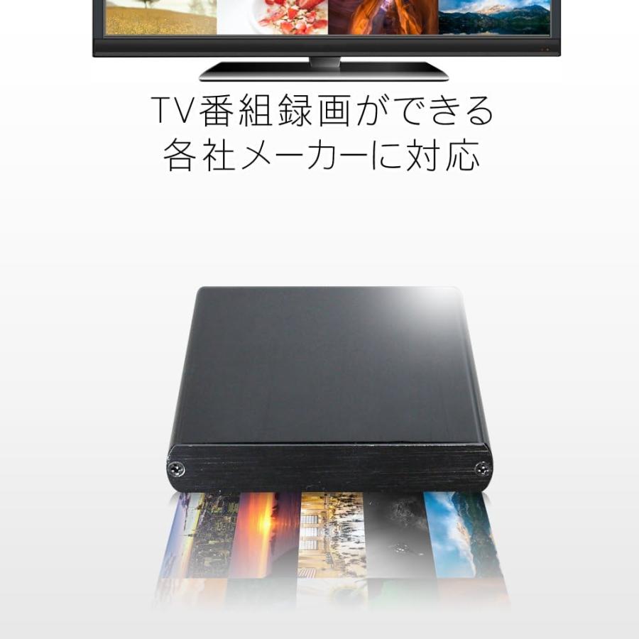 外付けHDD ポータブル 1TB テレビ録画 Windows10対応 REGZA ブラック アルミケース製 USB 3.1 Gen1 外付けハードディスク MAL21000EX3-MK｜marshal｜03