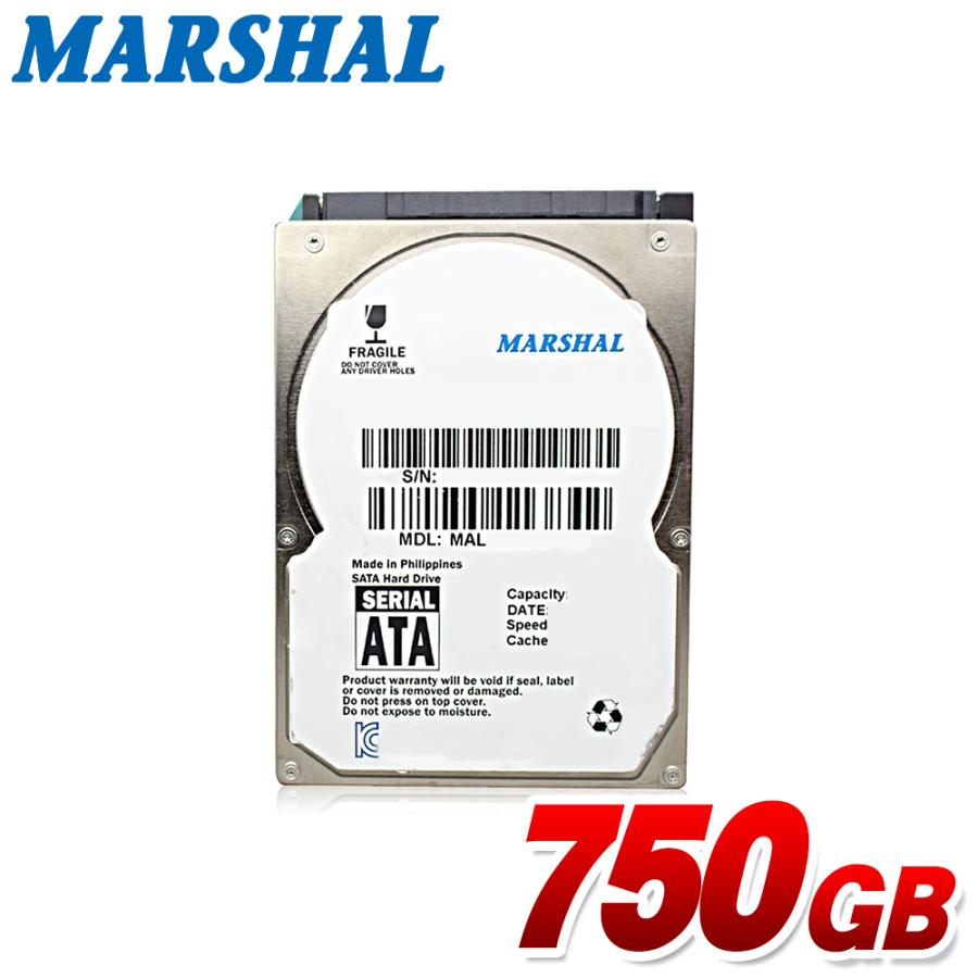 HDD ハードディスク HDD内蔵 ハードディスク内蔵 750GB 2.5インチ MAL2750SA-T54 SATA S-ATA ハードディスクドライブ MARSHAL 送料無料 あすつく｜marshal｜02