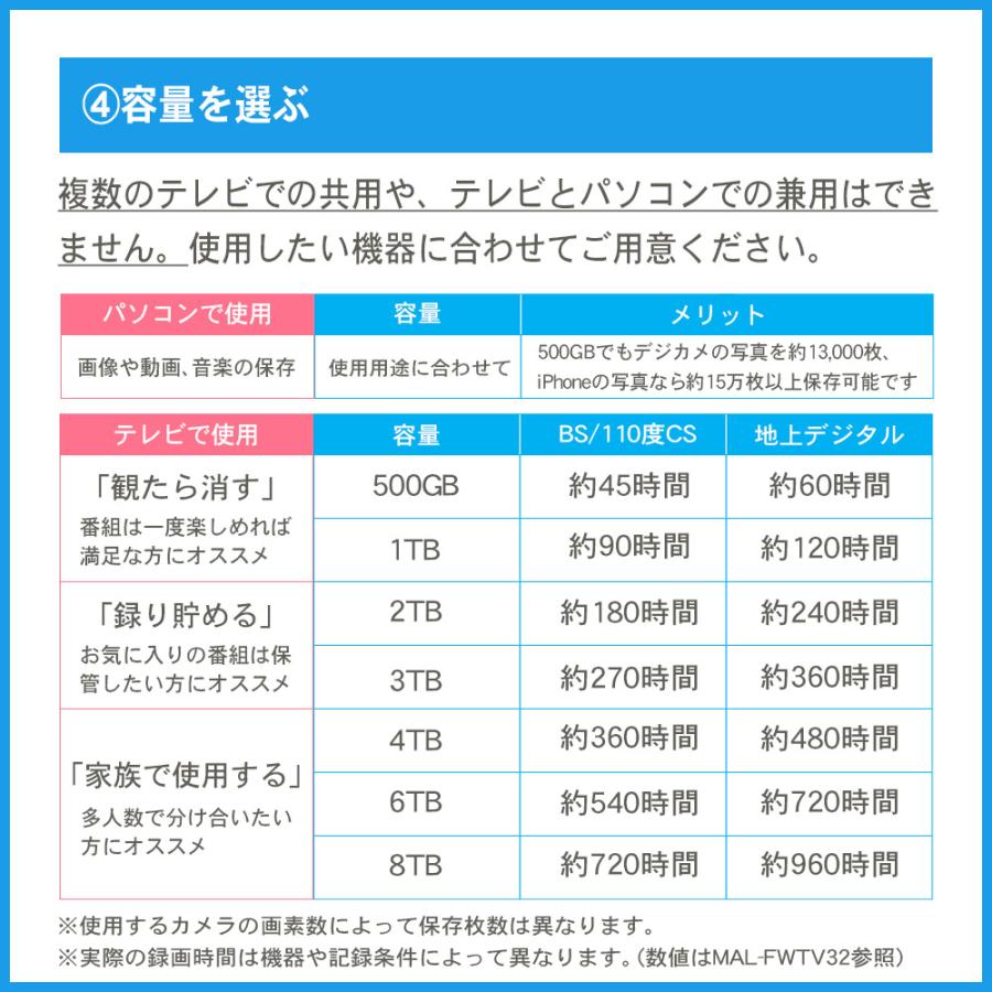 外付けHDD テレビ録画 1TB Windows10対応 REGZA ブラック USB 3.1 Gen1 据え置き 外付けハードディスク MAL31000EX3-BK｜marshal｜13