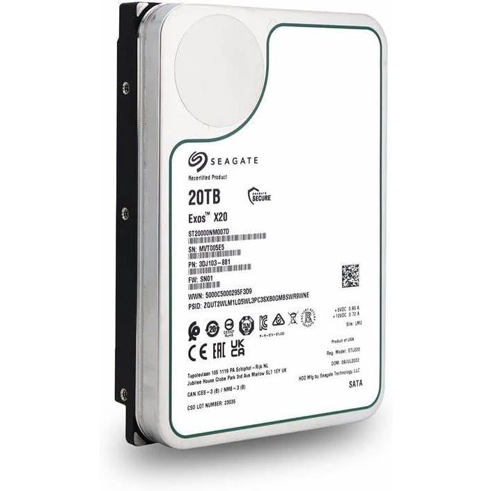 Seagate（シーゲイト） HDD 20TB SEAGATE 3.5インチ ST20000NM007D