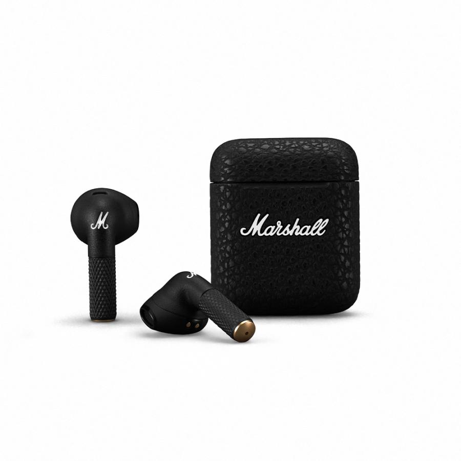 【レビュー投稿でトートバッグプレゼント】Marshall マーシャル 完全ワイヤレスイヤホン MINOR3BLACK ブラック 【通話対応/Qi充電対応】 