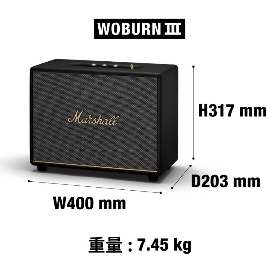 Marshall マーシャル ワイヤレススピーカー WOBURN3BLUETOOTH-BLACK ブラック｜marshall-official｜10