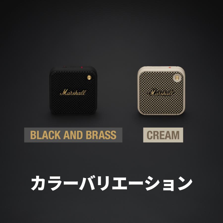 Marshall マーシャル  ワイヤレススピーカー WILLEN-BLACK-AND-BRASS ブラックアンドブラス 【IP67防塵・防水/通話対応/複数台接続可能】｜marshall-official｜02