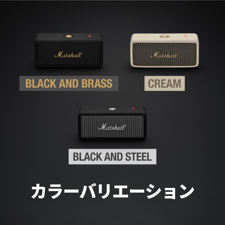 Marshall マーシャル ワイヤレススピーカー EMBERTON2-BLACK-AND-STEEL ブラックアンドスティール 【IP67防塵・防水/連続再生約30時間/アウトドア】｜marshall-official｜02