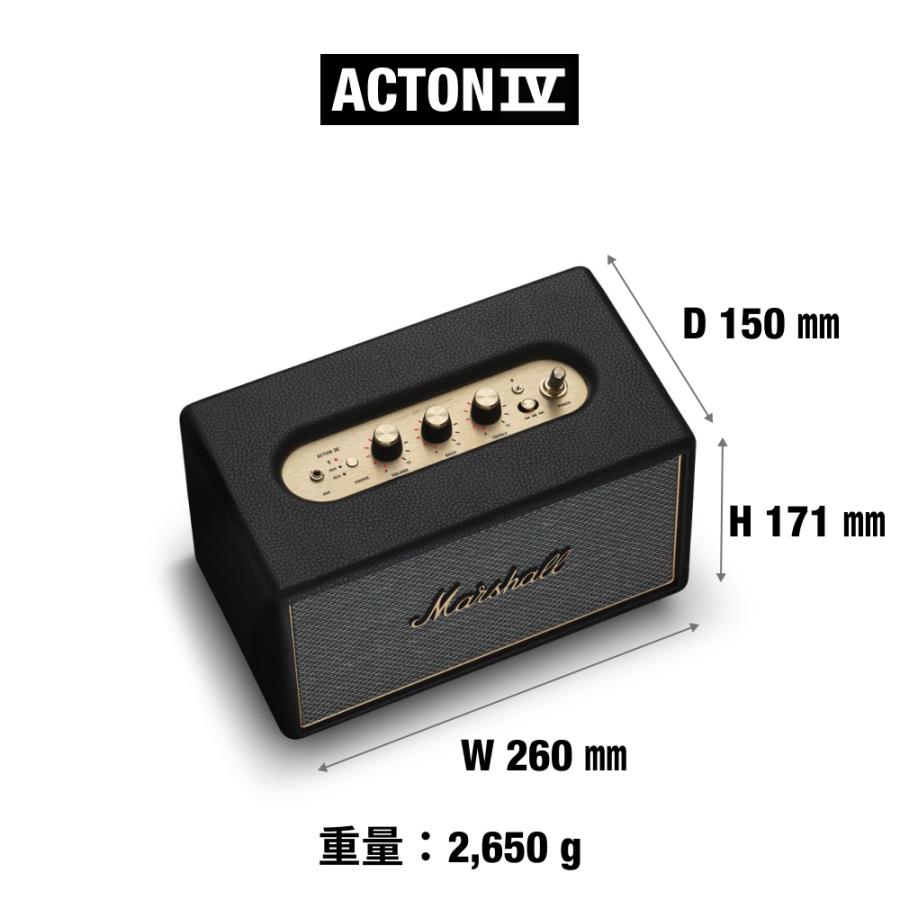 Marshall（マーシャル） ワイヤレススピーカー ACTON4-BLACK ブラック