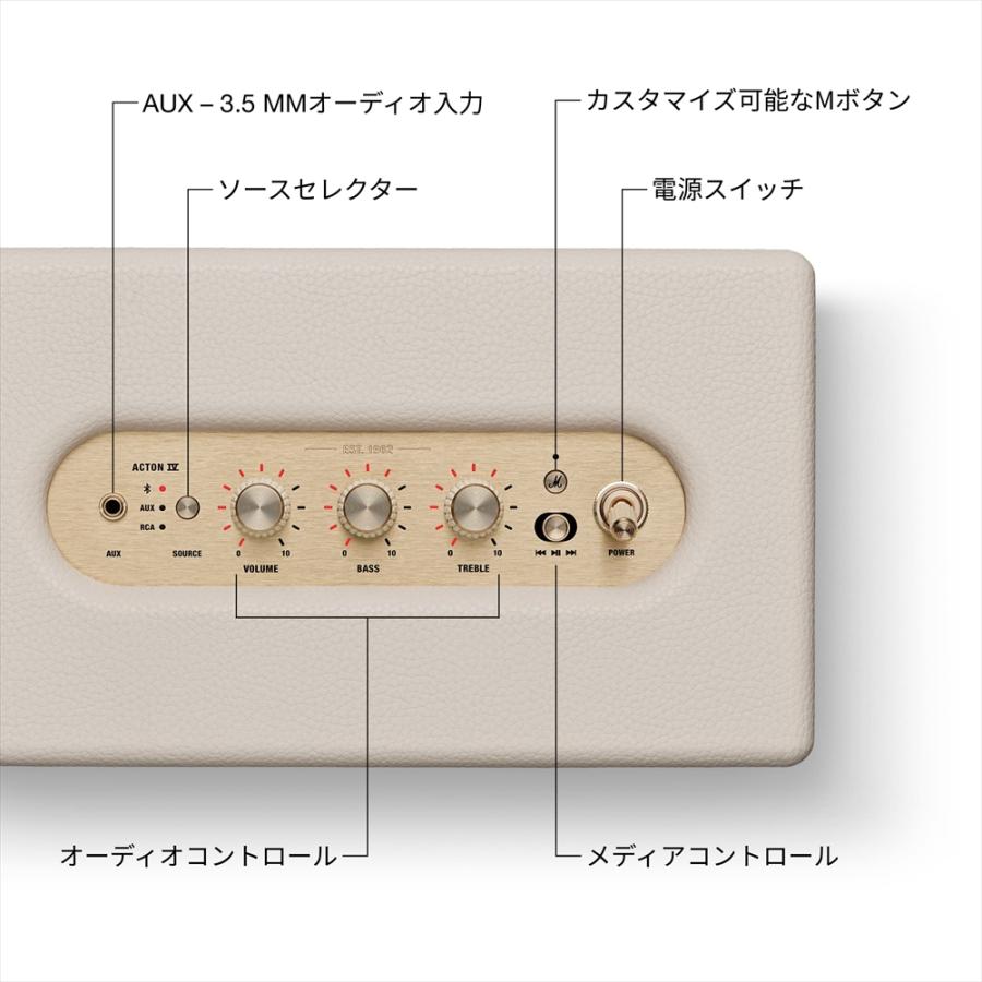 Marshall（マーシャル） ワイヤレススピーカー ACTON4-CREAM クリーム