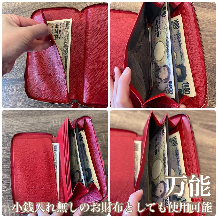 長財布　レディース　メンズ　本革　牛革　ノーブランド 財布 長財布 チャック無し レディース メンズ 牛革 本革 大容量
