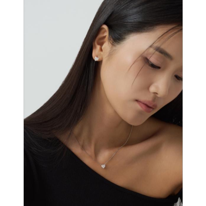 ハートネックレス　ラボグロウンダイヤ　ネックレス　１４k　１４ｋ　1.0ｃｔの画像