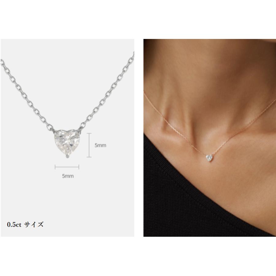 ハートネックレス　ラボグロウンダイヤ　ネックレス　１４k　１４ｋ　1.0ｃｔの画像