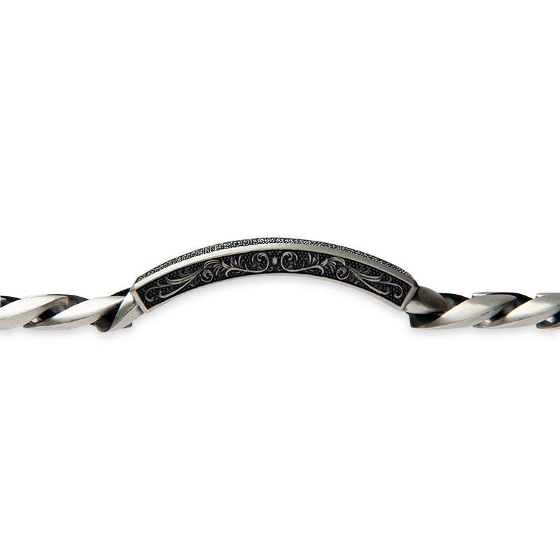 シルバー ブレスレット マルスマーク Black Pave Vine Braceletの画像