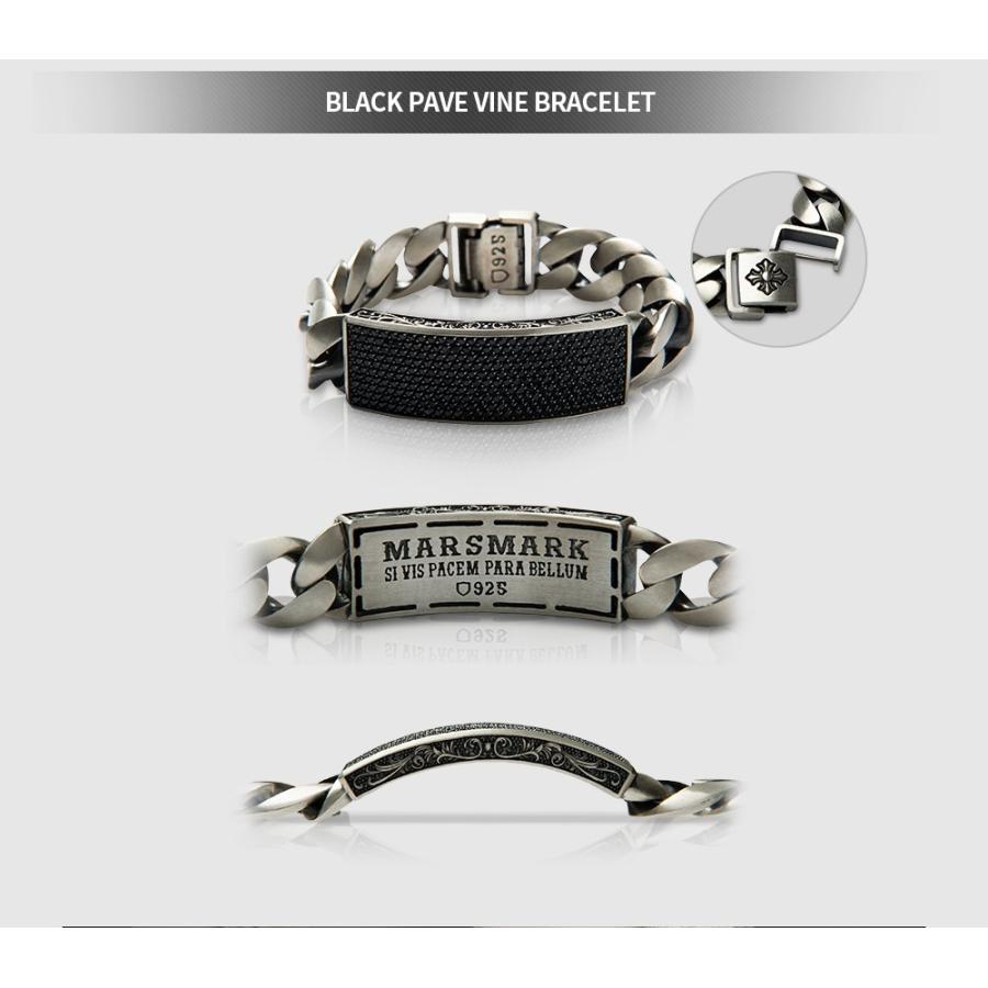シルバー ブレスレット マルスマーク Black Pave Vine Braceletの画像