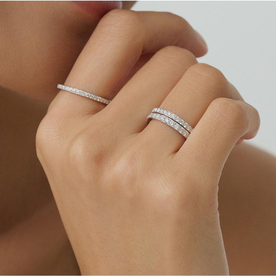 エタニティリング ラボグロウンダイヤ 14金 14k 指輪 1.9mm : SURU
