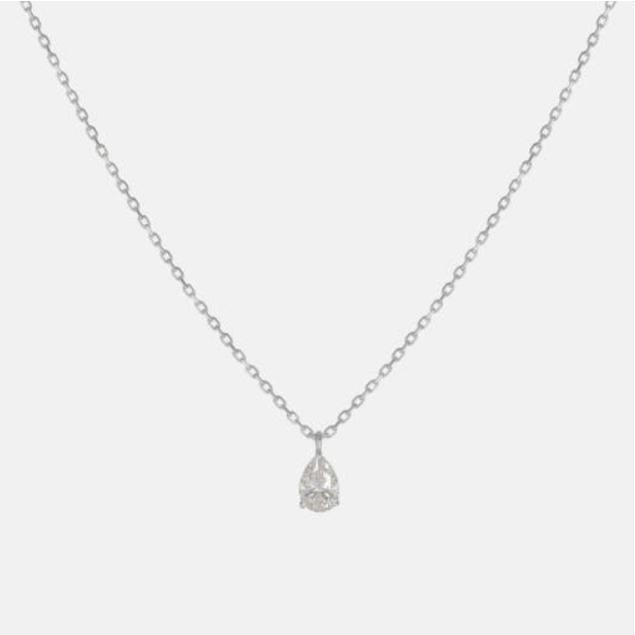 ティアドロップ ラボグロウンダイヤ ネックレス 14k 14k 0.5ct
