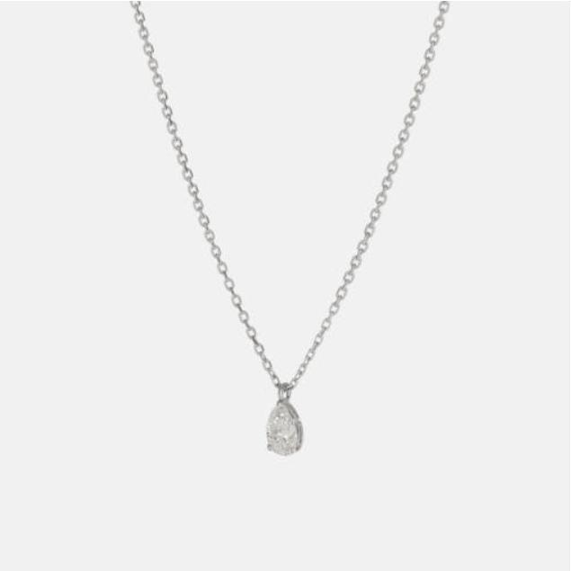 ティアドロップ　ラボグロウンダイヤ　ネックレス　１４k　１４ｋ　1.0ｃｔの画像