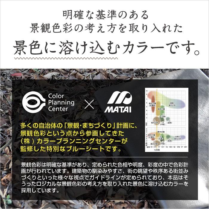 日本製] ニュアンスカラー ブルーシート 1.8m×2.7m 3000番 ダーク