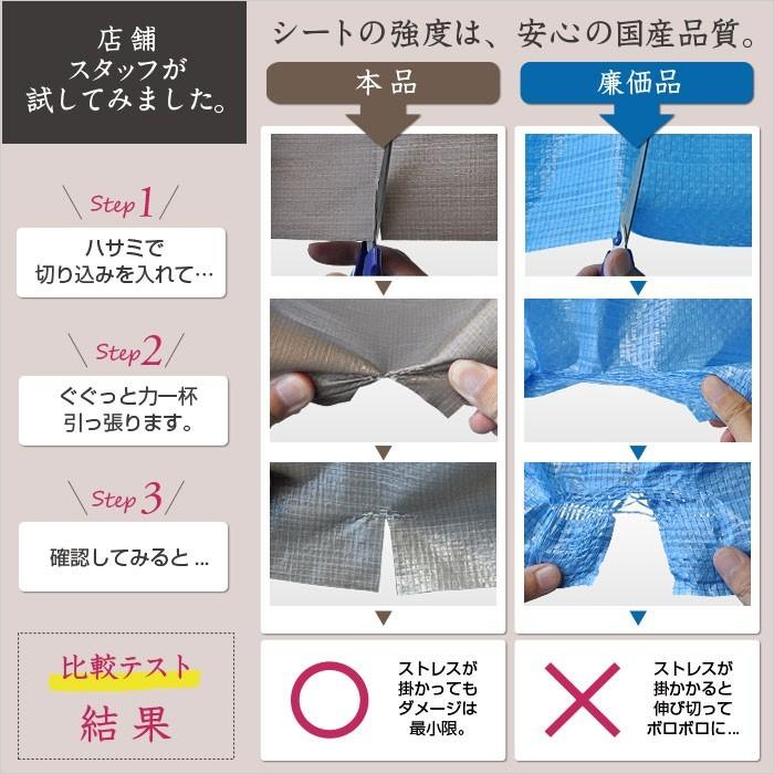 日本製] ニュアンスカラー ブルーシート 3.6m×5.4m 3000番 ダーク