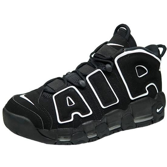 NIKE AIR MORE UPTEMPO BLACK/WHITE 黒白 モアテン ナイキ エア モア アップテンポ 2020年復刻モデル｜marsone