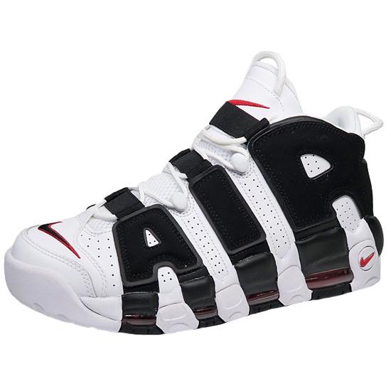 nike air uptempo white and black