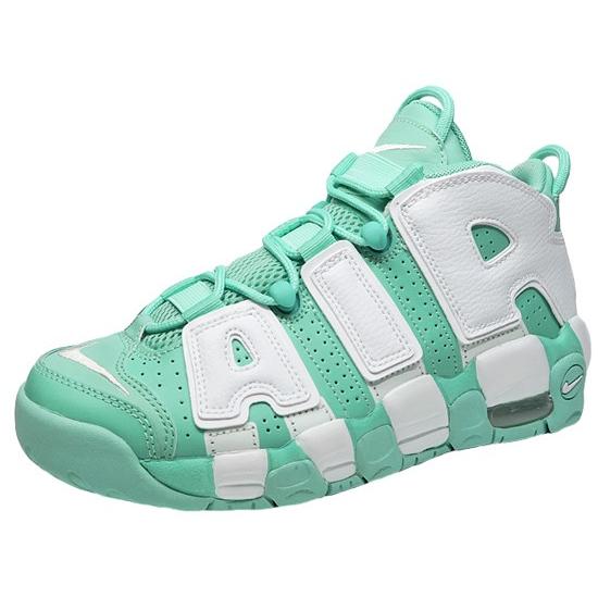uptempo green and white